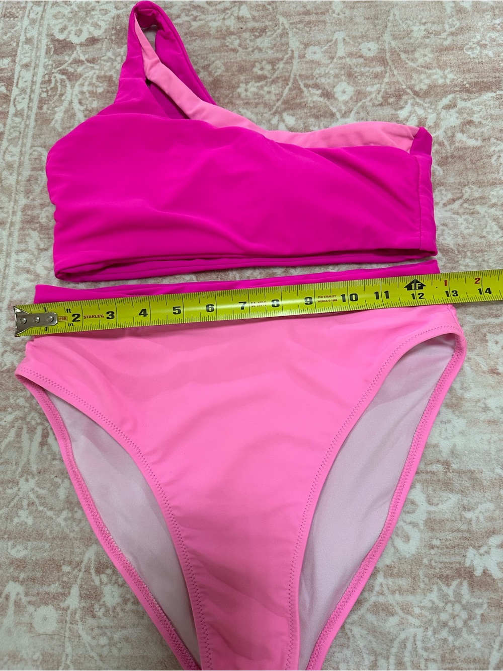Set Pink One-Shoulder High-Waist Swim 💕 - Picture 11 of 14